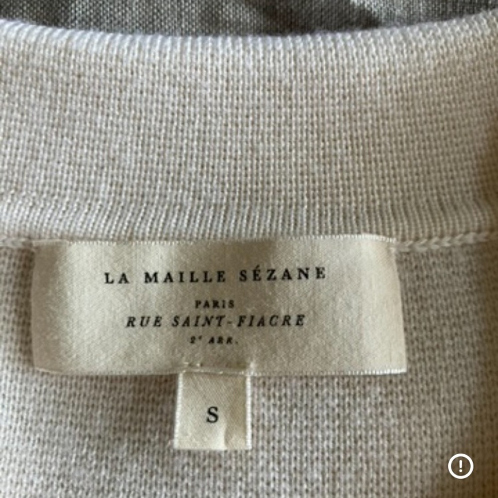 Sézane La Maille Betty Wool Cardigan in Ecru- Size Small - Picture 10 of 13